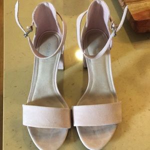 Bush pink chunky heeled sandals